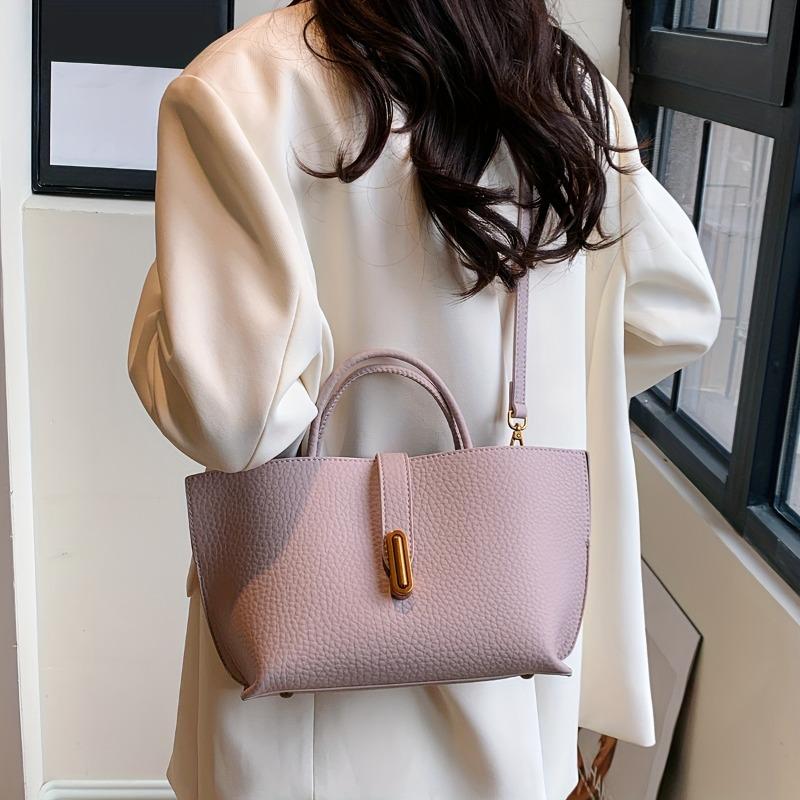Sac Tote Polyvalent Vintage pour le Trajet, Sac à Main Grande Capacité pour Femmes, Sac Bandoulière Décontracté Tendance Style Coréen