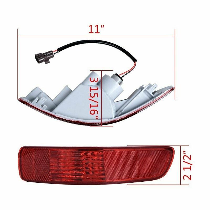 Rear Bumper Fog Light Reflector Brake Light for Mitsubishi Outlander GT XLS Sport 2007-2012 Tail Stop Fog Lamp Turn Signal Lamp