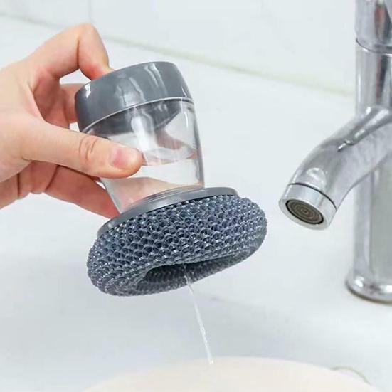 Plastic Practical  Rust Resistant Cleaning Brush  with Storage Tank Dish Washing Brush for Pots