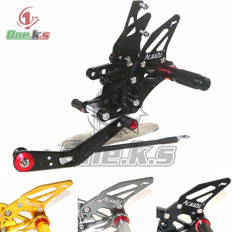 

Compatible with HONDA CBR1000RR 12-17 Modified Raised Footpegs Assembly Titanium