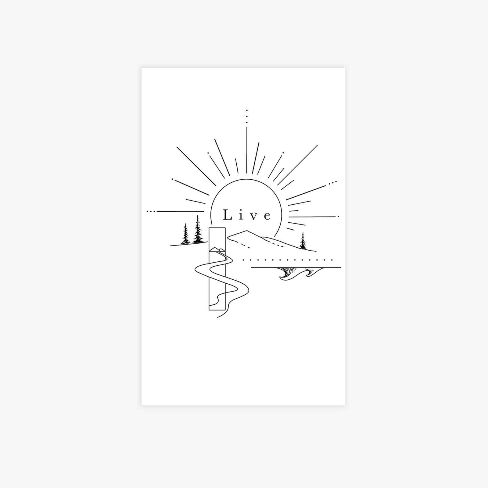 Herbal Line Totem Tattoo Sticker Semi-Permanent Simple Personalized Tattoo Sticker Waterproof And Long-Lasting Non-Reflective 9*15