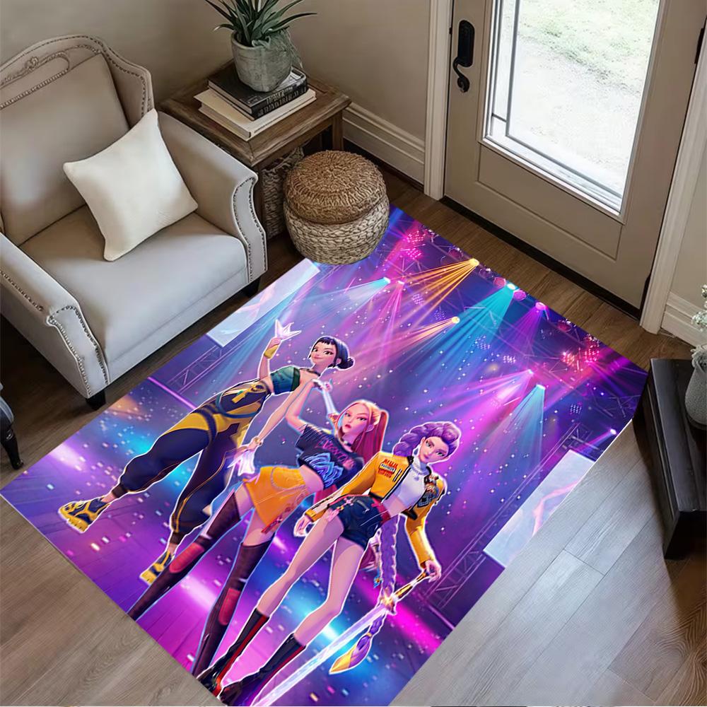 Galactic Fashion Heroes Area Rug Design for Living Rooms Dining Room Foyer Decorate Room Antislip Carpet Anime Office Decor Gift for Festivals