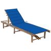 VidaXL Garden Lounge Chair with Cushion Bamboo