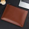 Handheld Waterproof Leather Document Bag with Custom Logo and Large Capacity.