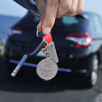 2/3/5 Pcs Porte-clés Soleil Lune Pendentif Calendrier Perpétuel Anglais Porte-clés Design Rétro Accessoire Polyvalent