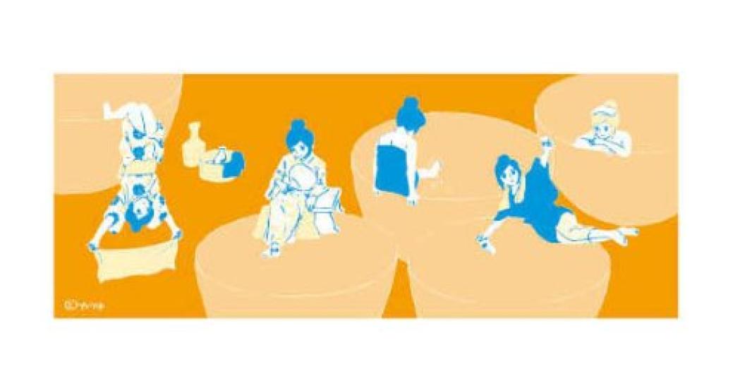 

Cup no Fuchico Hand Hot Spring Orange Towel, Version,