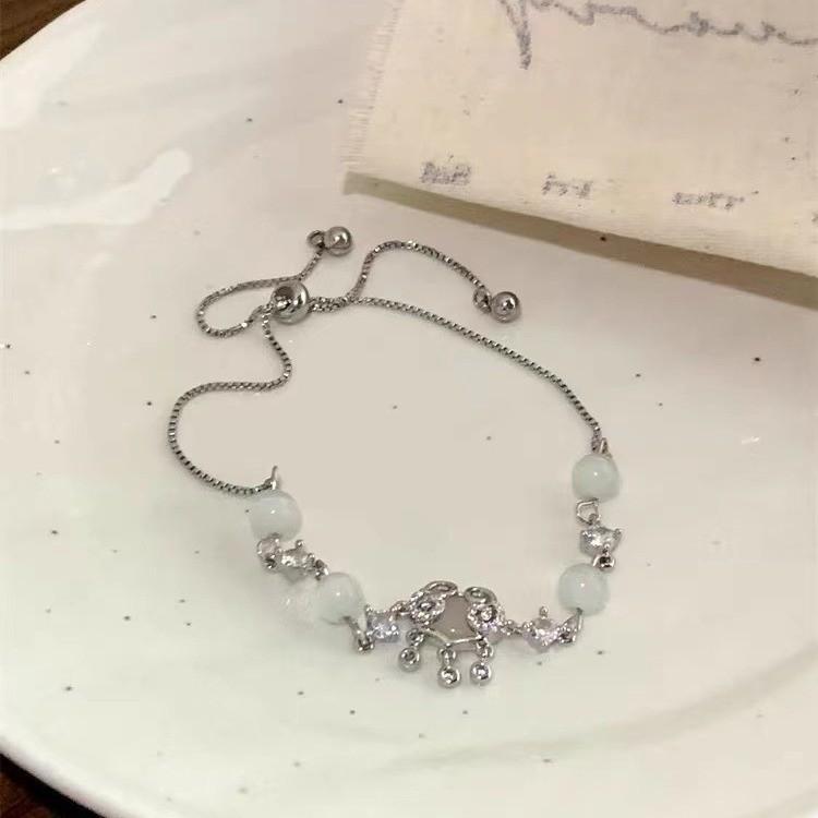 Cat Modern Elegant Eye Stone Bracelet With Delicate Zirconia Lock For Women Fashion