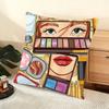 Ins Style Beauty Makeup Cushion Cover Soft Short Plush Pillow Cover Smooth Cozy Texture Aesthetic Cushion Case Home Decor