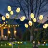 Solar Lights 2 Pieces Waterproof 6 LED Easter Egg Lamp Solar Stake Lights For Garden Walkway Patio Backyard Lawn Driveway