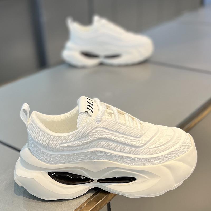 

Spring new platform casual shoes breathable dad shoes dl 43 leather shoe size білий