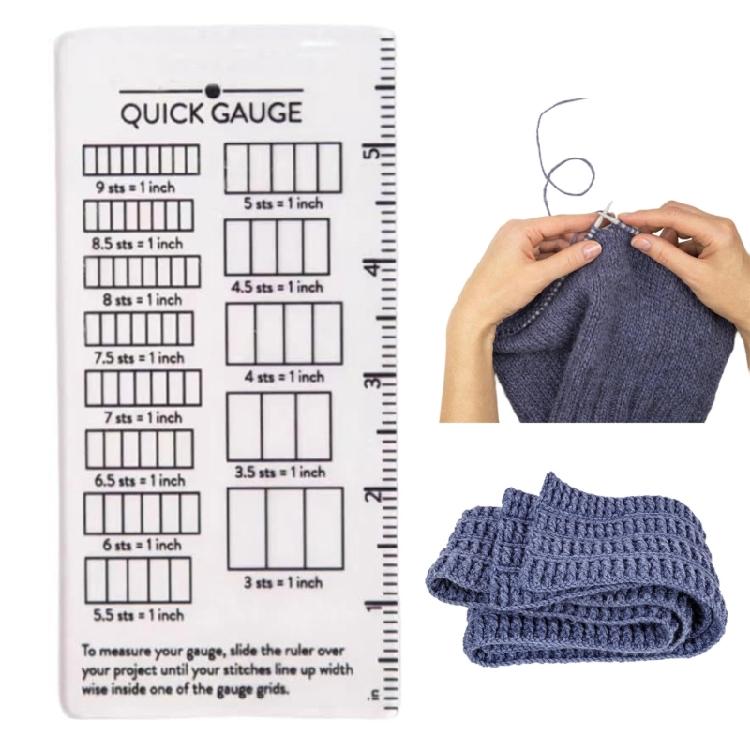 Knitting Stitching Gauge Checker Plastic Grids Measuring Tool For Crochet Projects And Handmade Craft Accessories