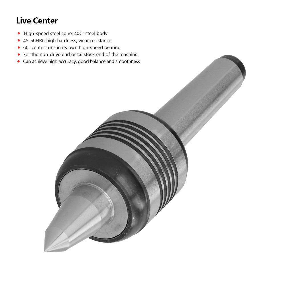 Triple Bearing Morse Taper Center 0.0002 Inch Precision Lathe Tool Tailstock Center CNC Lathes