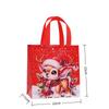 StoBag Christmas Non Woven Bags Red Santa Reindeer Gift Wrapping Bags Reusable Tote Bags for Sweets Holiday Candy Treat