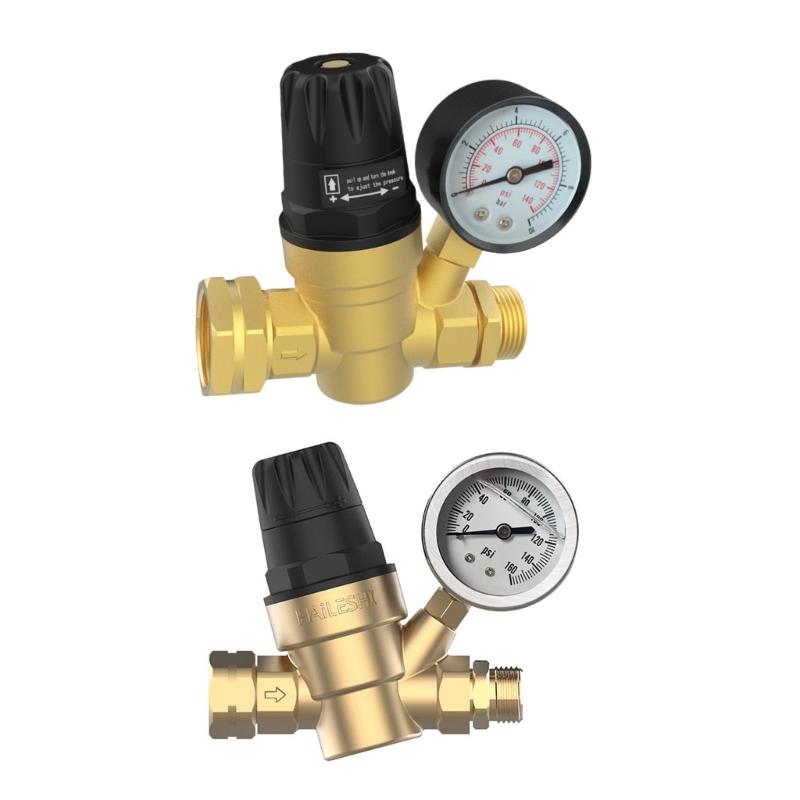Adjustable RVs Water Pressure Reducer Valves For Long Lasting Performances Professional Copper Pressure Regulator Valves