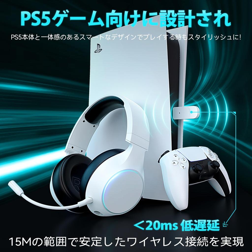 YPBDAN Gaming Wireless Connection with Stereo Enhanced Noise 60H Continuous Compatible with and Xbox Headset, 2.4G/Bluetooth 5.3/Wired 3-Way Mic,