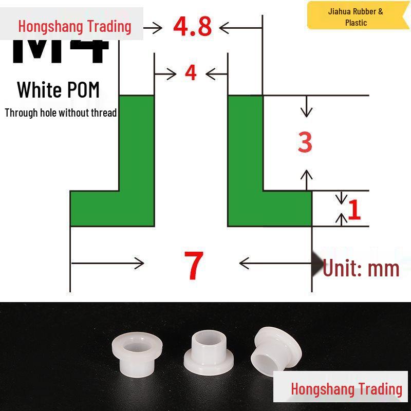 Step T-Shaped Nylon Insulating Bushing Washer, M3-M35 Thread Protection Spacer