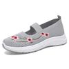 2024 New Everyday Walking Slip Shoes Women's Knitted Round Toe Flats Women's Summer Breathable Loafers Lecskin Women's Wedges