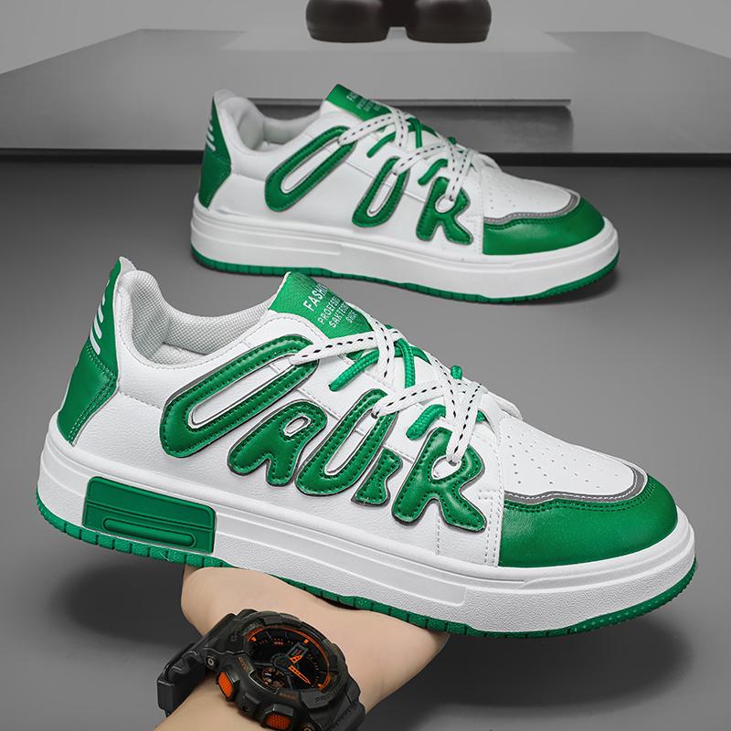 

2024 Літнє чоловіче модне повсякденне взуття Чоловіче взуття на товстій підошві Дихаюче хлібне взуття 44 зелений