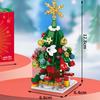 8in1 Christmas Tree Elk Deer Santa Claus Train Decorations Architecture Store Street View Xmas Snow House Building Block Kit Toy