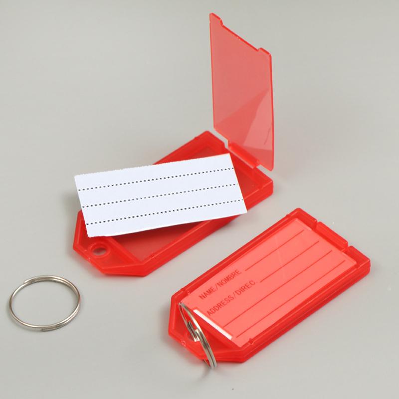 10~100pcs Plastic Keytag Colorful Keychain Pendant Markable Sign Desktop Storage Supplies Key Management for Baggage Tag TMZ