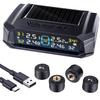 Andeman RV Tire Pressure Monitoring System, Tire Pressure Monitor With Solar And USB Charger TPMS With 4 Sensors & 6 Alarm Modes Tire Temperature