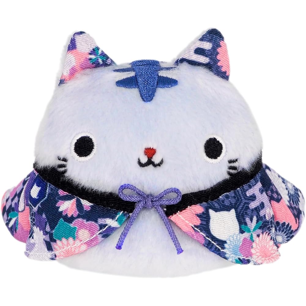 

Sanei Boeki Local Specialty Plush Toy Blue Haori Cat Dumpling Kyoto 7.5x6x7cm