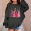 Children's Fashionable Casual Long-sleeved Loose Christmas Print Pullover Sweatshirt