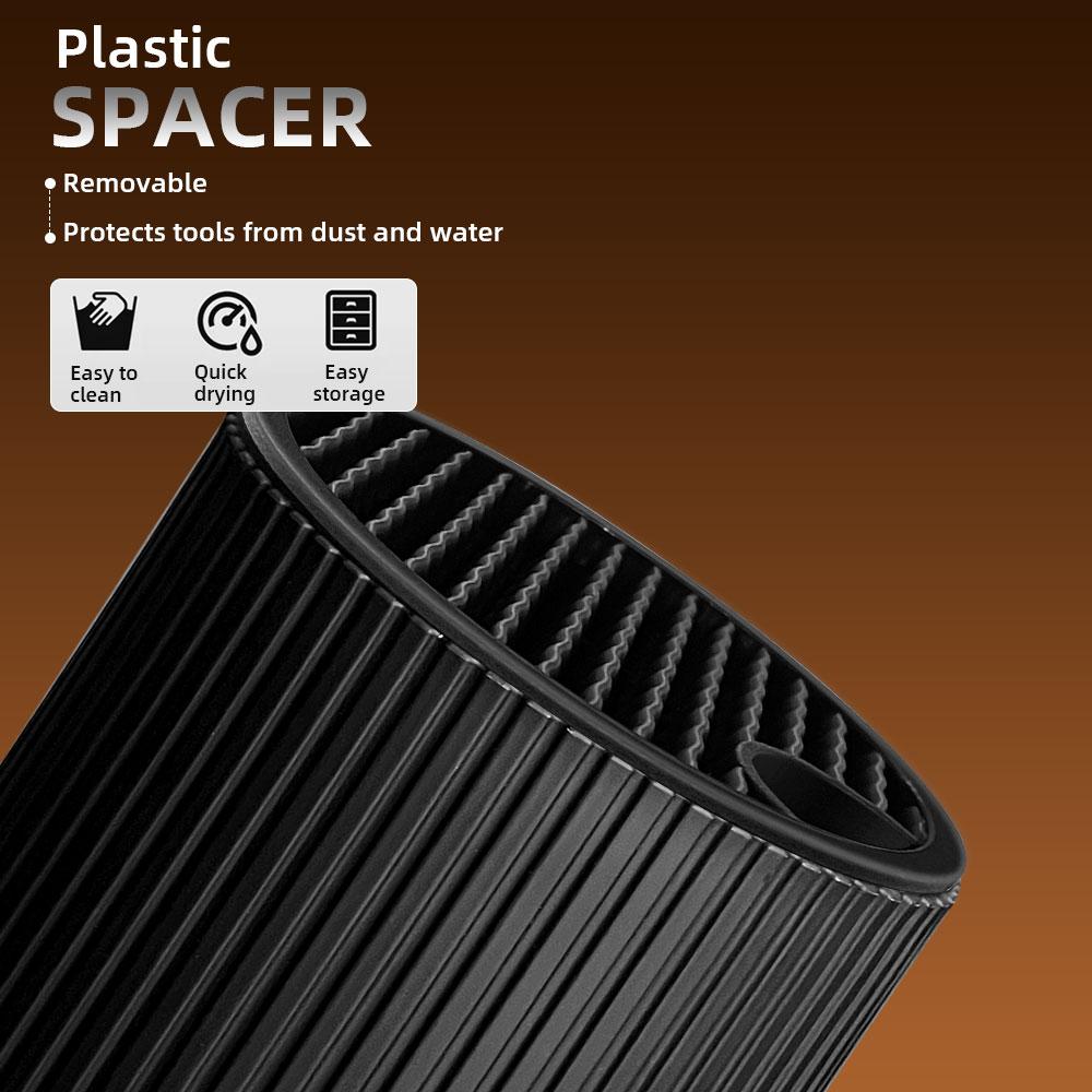 Soporte de cuchillos de cocina de 8,8 pulgadas para cocina, soporte para chef, inserto para cuchillos de cerámica, cubo organizador de cuchillos de plástico, herramientas de almacenamiento para cocina