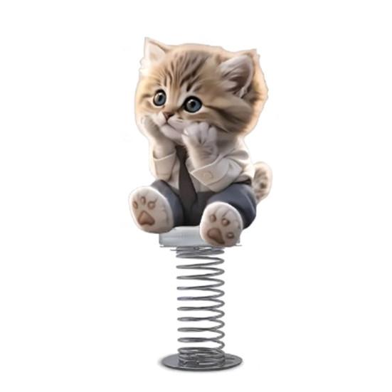 Yousheng 2D Acrylic Cat Bobblehead Bouncing Cat Decoration Cartoon Cat Ornament with Spring for Car Dashboard Desk Decor