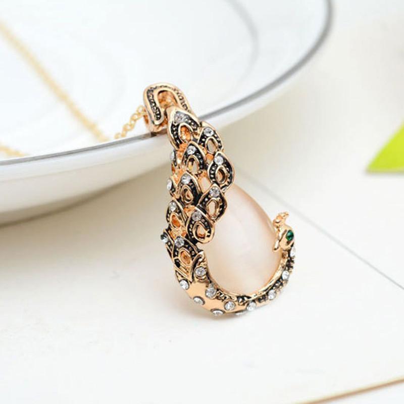 Timeless Women Crystal Jewelry Set With Stunning Peacock Design Necklace And Earrings For All