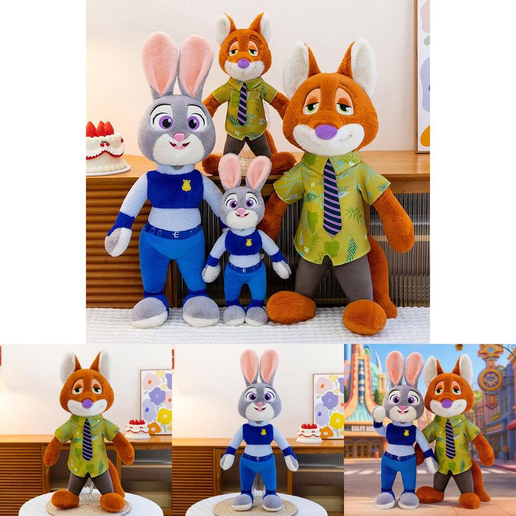 Zootopia Nick Judy Plush Toy Judy Fox Nick Cartoon Soft Stuffed Animal For Kids