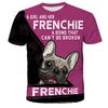 Summer Round Neck Animal Dog Pattern 3D Print Top Fashionable Casual Short Sleeved Men's T-shirts