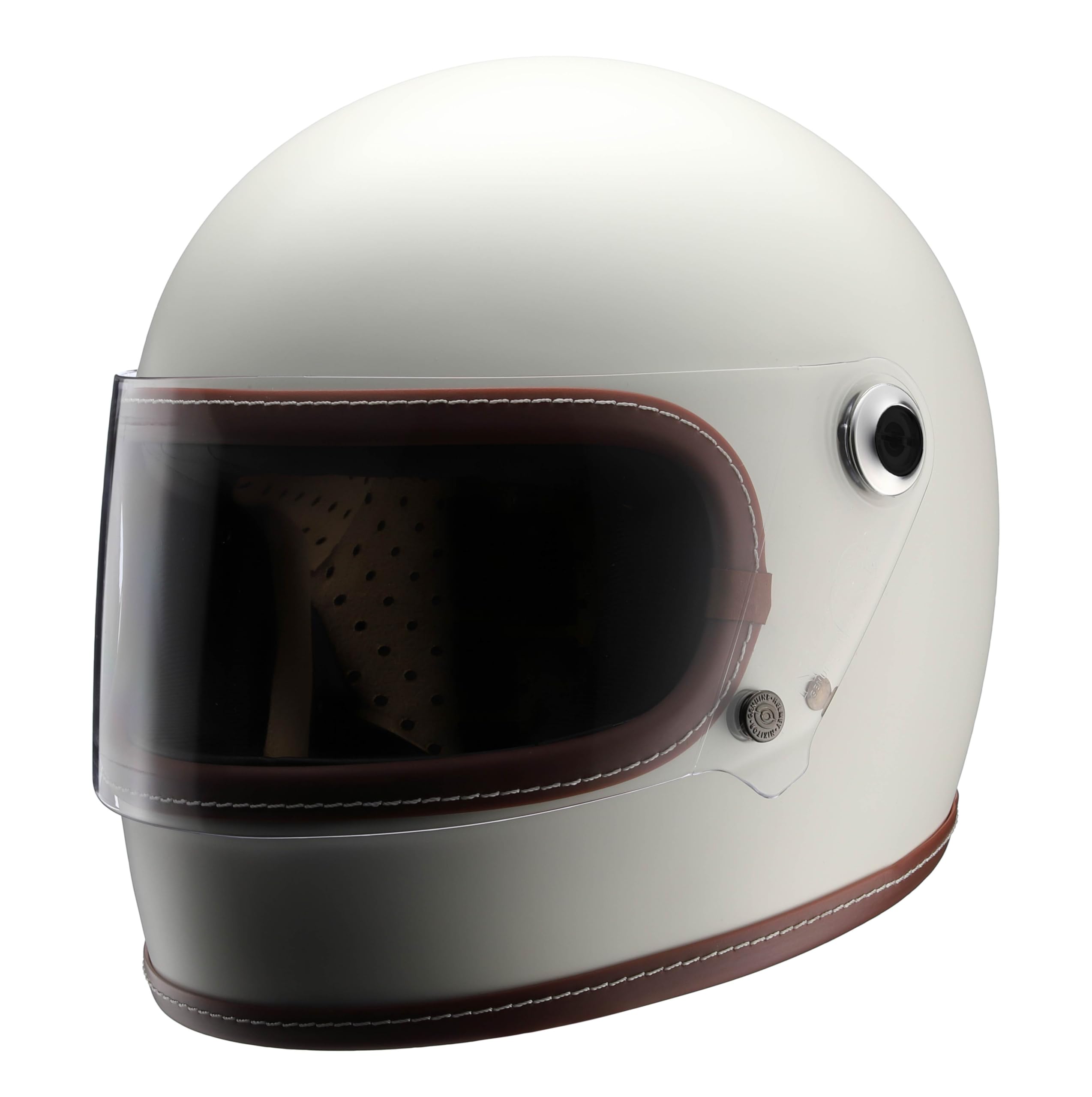 

Full Face Helmet NIKITOR Off White M Size Helmet Motorcycle Standard Shield Included Neo Classic [RIDEZ] Retro-One (57-58cm) (Clear)