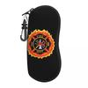 Custom Firefighter Cross With Flames Shell Glasses Case Unisex Cool Fire Rescue Fireman Eyeglasses Case Sunglasses Protector Box