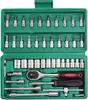 Portable 46pcs Screwdriver Socket Bit Set Ratchet Wrench Combination Tools Kit with Extension Bar Portable Case