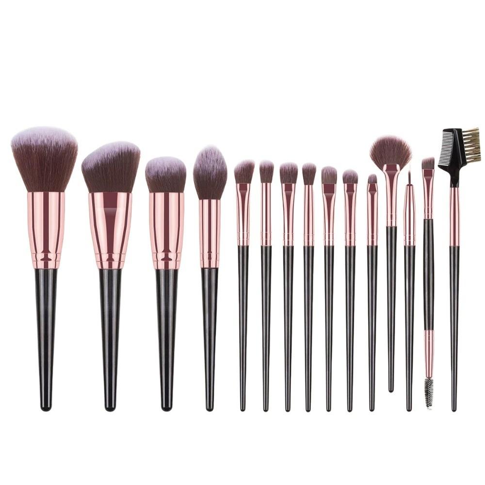 15pcs/set Face Bronzer Makeup Brushes Kit Make Up Tool Liner Brow Brush Portable Eyebrow Brush Lady