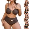 Women's Two-Piece Bikini Set Plus Size Split Swimsuit