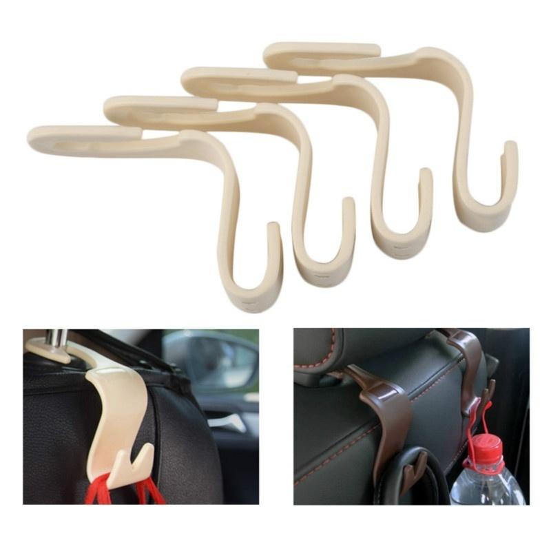 4 buc. cârlig universal pentru tetieră pentru mașină, suport pentru umeraș pentru spate, organizator de vehicul pentru genți de mână, posete, haine