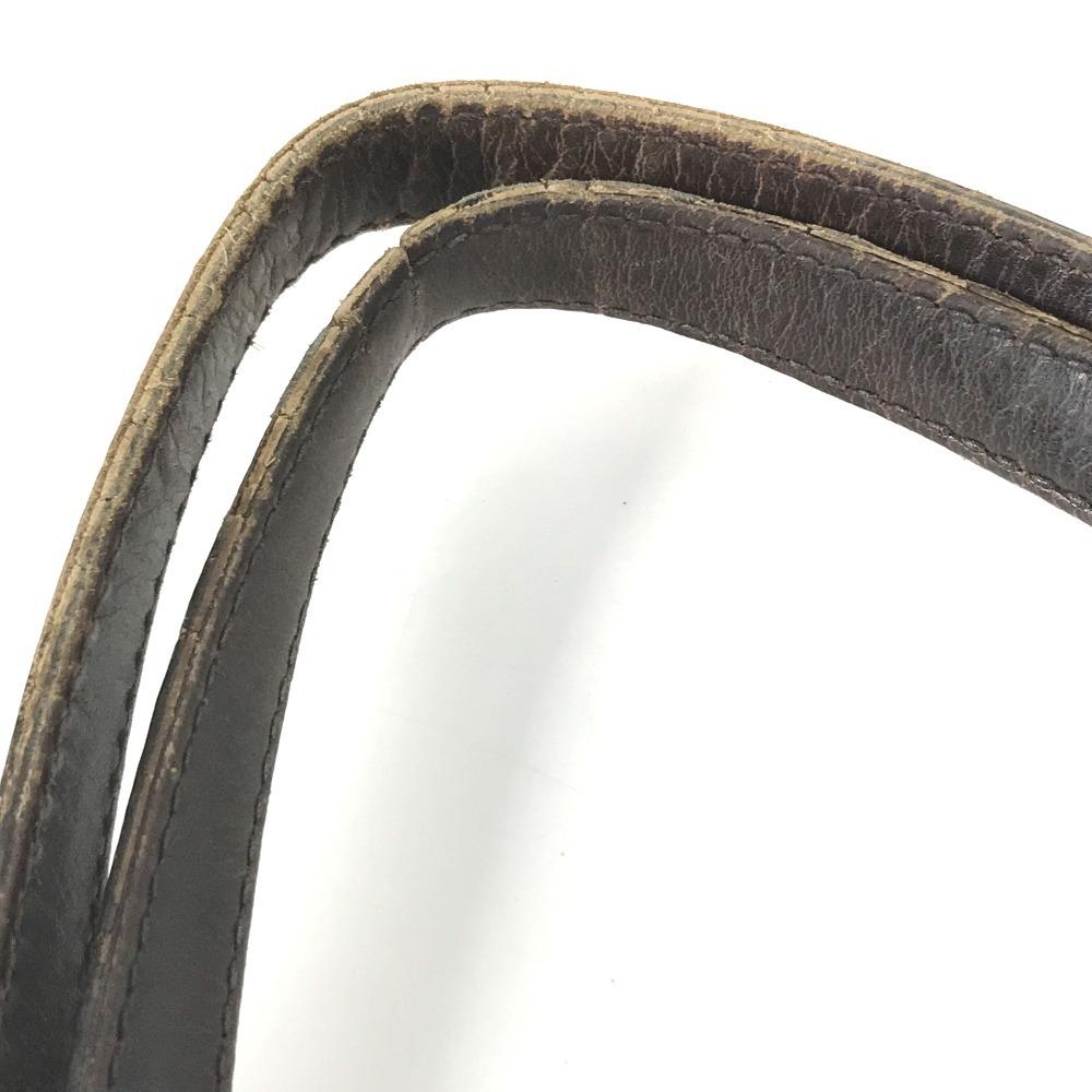 Gucci 247207 With Porch Logo Tote Bag Shoulder Bag Leather/Canvas Beige/Brown