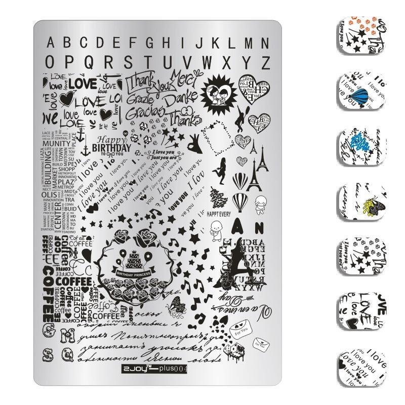 9.5X14.5cm Big Size Nail Stamping Plates Flower/Geometric Designs Nail Art Template For DIY Nail Decor 5.6cm round Stamper Plate