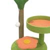 Cat Tree with Sisal Covered Scratch Post for Resting Interactive Indoor Cats Green