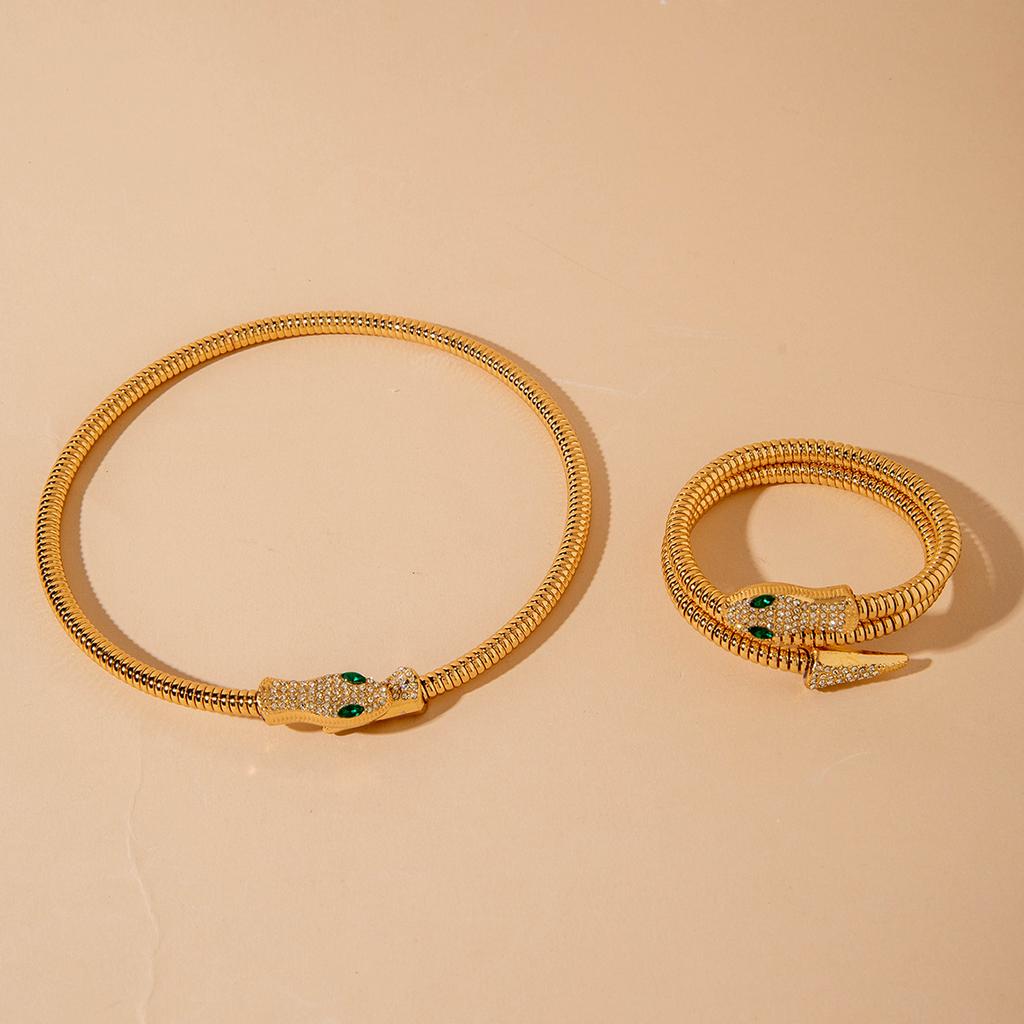 Collana magnetica a forma di serpente con diamanti incastonati, stile lusso leggero francese, semplice catena per clavicola, gioielli da donna