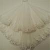 Women 2 Tier Lace Tulle Wedding Veil Exquisite Elegant Shiny Glitter Sequins Bridal Veil with Comb