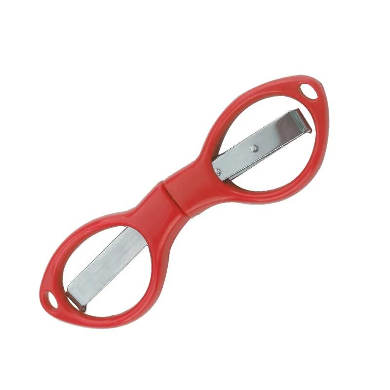 Mini Foldable Scissors Plastic Handle Portable Embroidery Sewing Scissors Fishing Line Cutter DIY Handmade Craft Cutting Tool