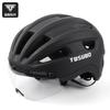 Unisex Cycling Helmet With Detachable Magnetic Photochromic Visor Mountain Road Bikes PC Shell M/L