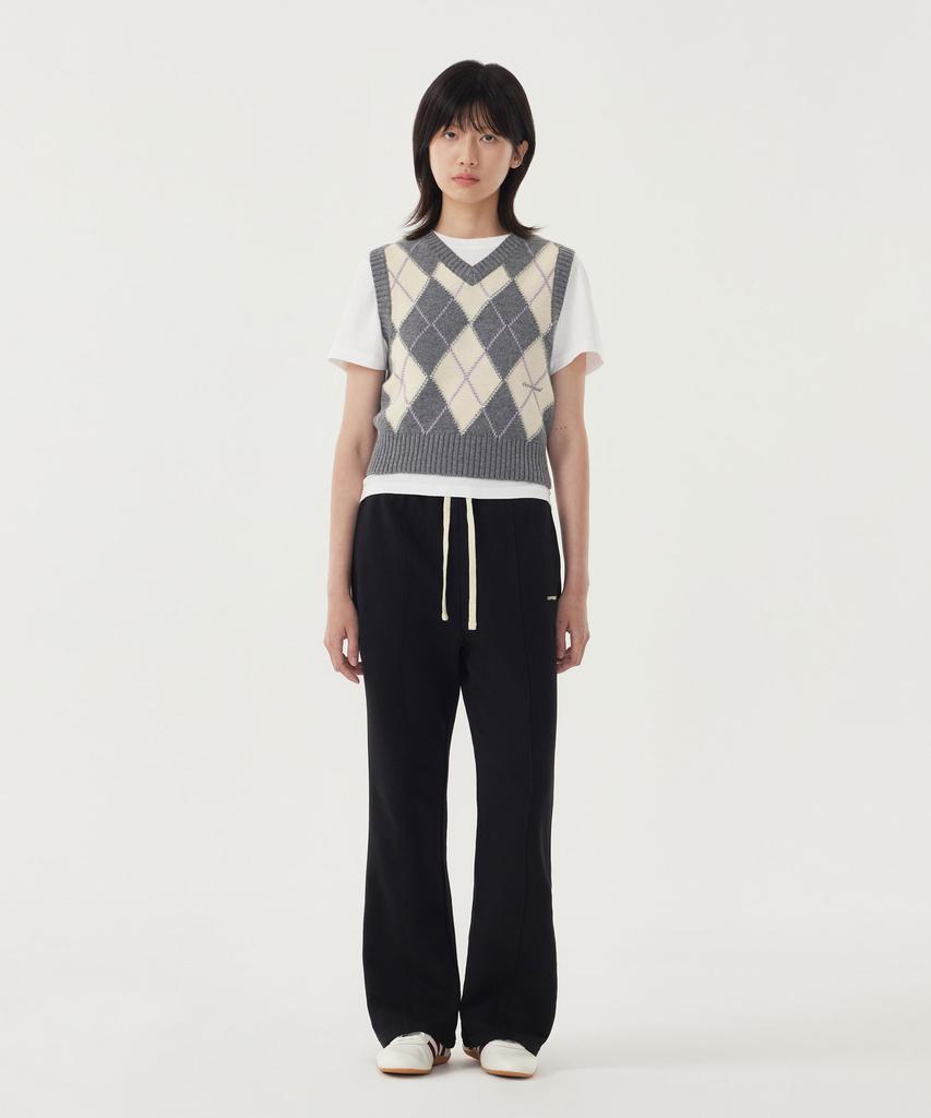 COVERNAT WOMAN Semi Bootcut Sweatpants Black
