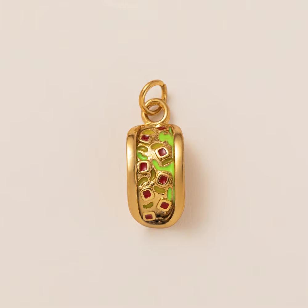 18K Gold Retention Stainless Steel Mushroom Pendant for DIY Accessories