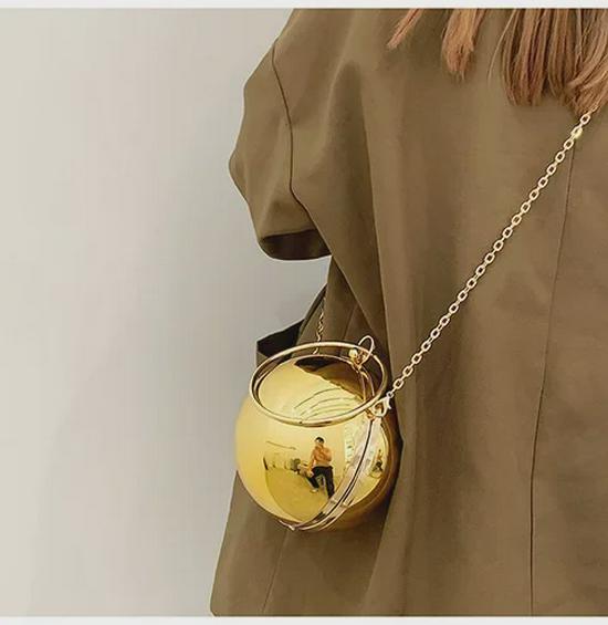 2025 Trendy Acrylic Ball Evening Bag - Round Chain Shoulder Crossbody for Women