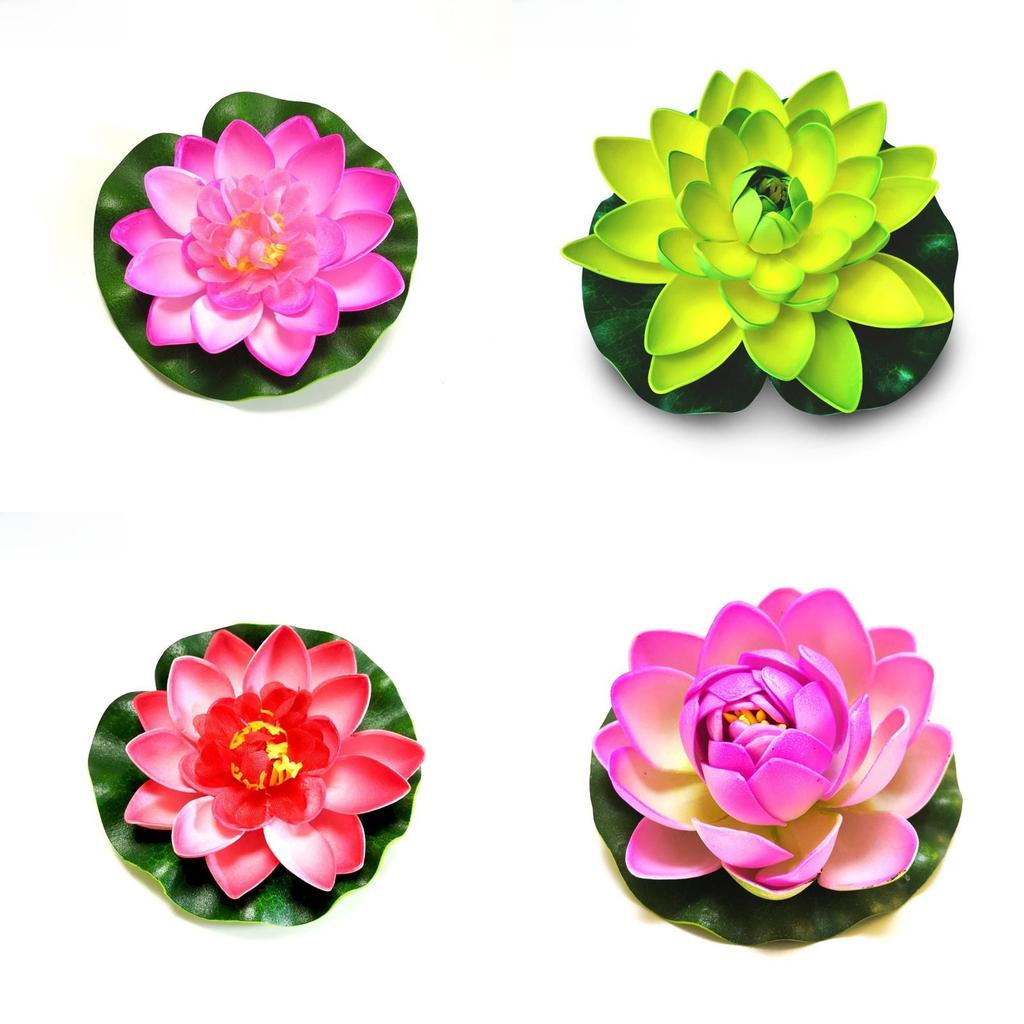 Water Garden Artificial Lotus Flower With Floating Design For Home Decor And Aquariums