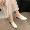 2024 New Spring and Autumn Women's Shoes Fashionable Round Toe Solid Color Wedge Home Comfort Women's Flat Toe Slippers